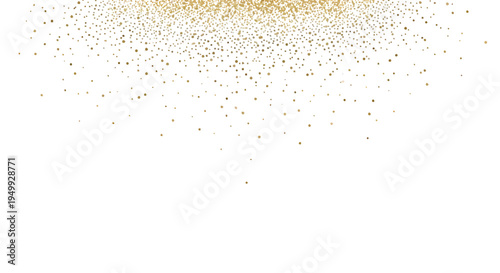 Golden particles fall gently from top 