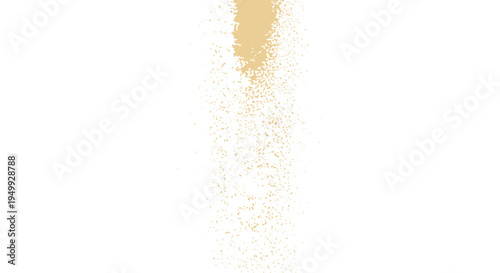 Illustration of sand falling down on white background