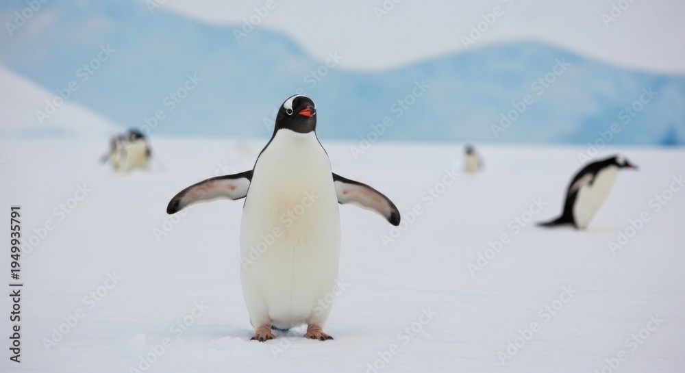 Fototapeta premium penguin in antarctica