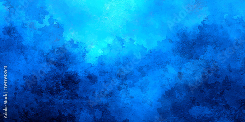 Vector Vivid and dynamic blue cloudscape with multiple layers and light variations shows the atmospheric wonder and the essence of the azure and vastness of the heavens.