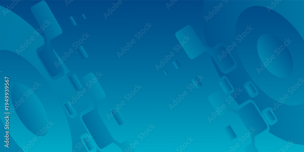 Fototapeta premium Abstract blue color background with circles. Dynamic shapes composition. Vector illustration