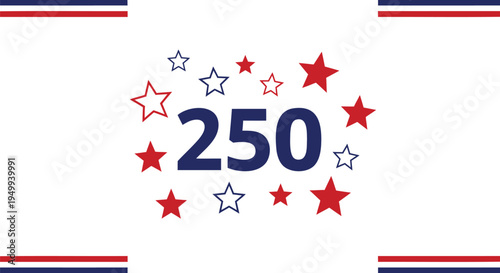 Set of patriotic stars and stripes vector elements