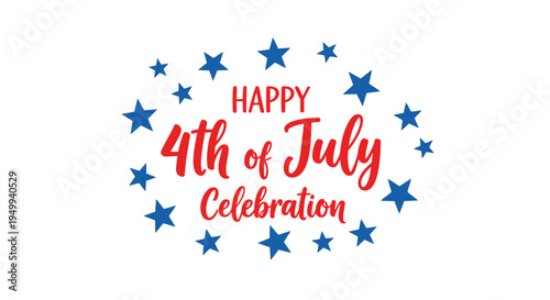Happy 4th of July Celebration Vector Illustration