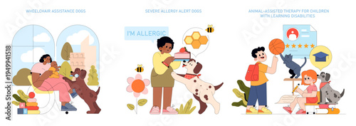 Wheelchair Assistance Dogs Supporting Individuals