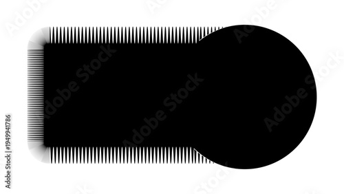 feathered geometric button shape. black geometric slider button silhouette with feathered fringe edges for ui design