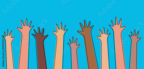 mani, persone, colore della pelle, etnie, solidarietà, comunità, etnie, popoli