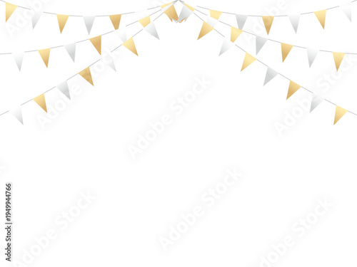 ガーランド三角ひも、曲線、m金6白F1