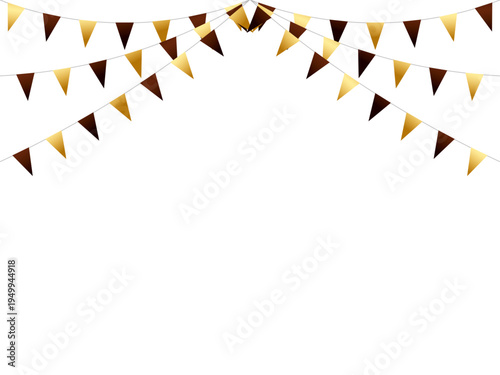 ガーランド三角ひも、曲線、m金18茶F1