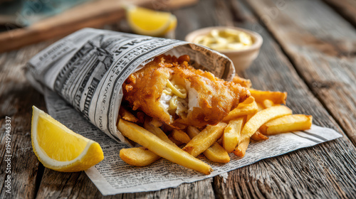 traditional british fish and chips wrap