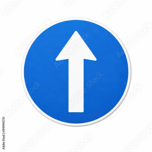 Directional road sign indicating straight ahead, isolated on white background Free Download Directional road sign indicating straight ahead, isolated on white background - GFXLoad