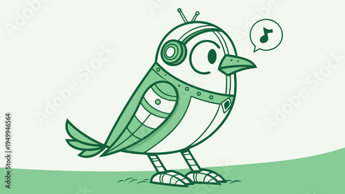 Future Green Technology and Smart AI Robotics for Sustainable Environment Illustration