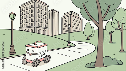 Future Green Technology and Smart AI Robotics for Sustainable Environment Illustration