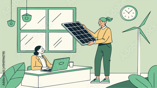 Future Green Technology and Smart AI Robotics for Sustainable Environment Illustration