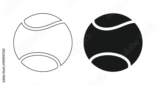 A minimalist depiction showcasing two contrasting tennis balls one white and one black side by side high quality professional
