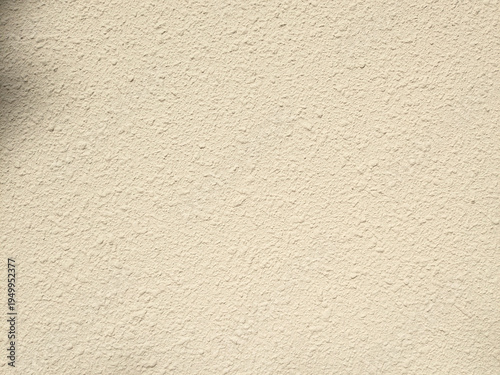 Beige textured wall surface background with soft leaf shadow cream colored plaster cement or concrete wall texture architectural design element for minimal backdrop mockups and aesthetic interior exte