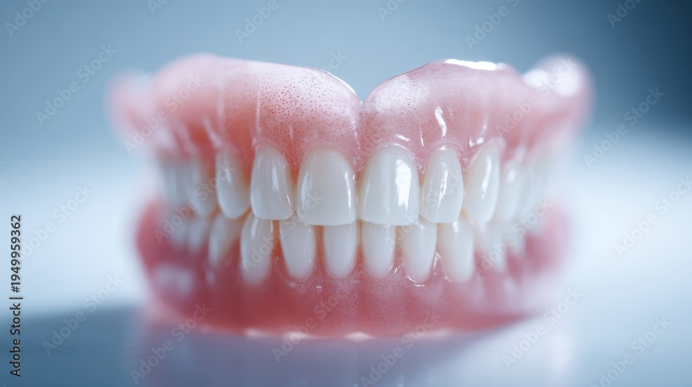 Fototapeta premium Close-up of complete denture teeth set