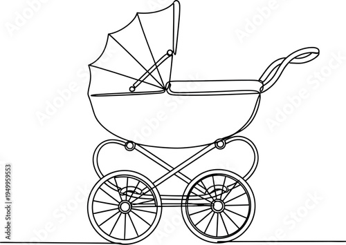 Baby Stroller Illustration