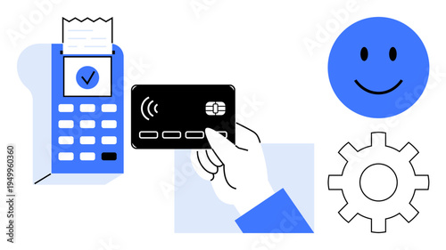 Contactless payment. Contactless credit card and terminal for secure transactions. Contactless is fast, modern, and efficient for cashless payments. Ideal for finance, e-commerce, and technology