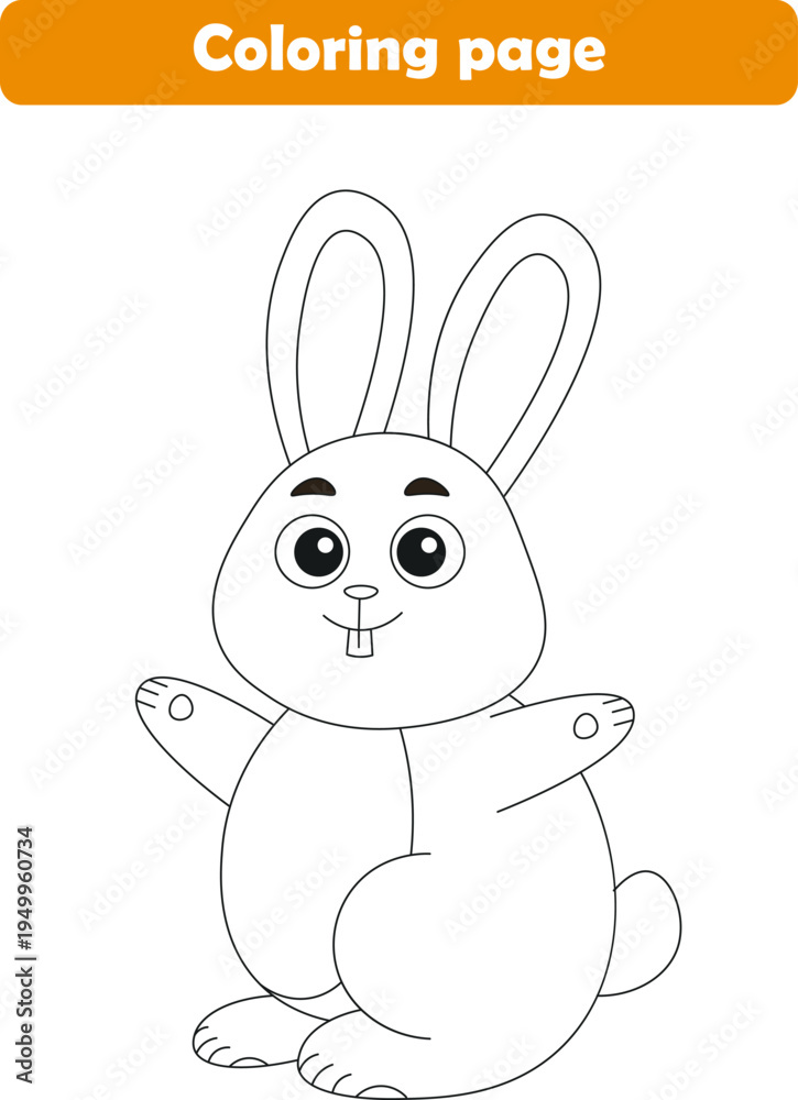 Obraz premium Funny cartoon animals. Coloring pages. Vector illustration