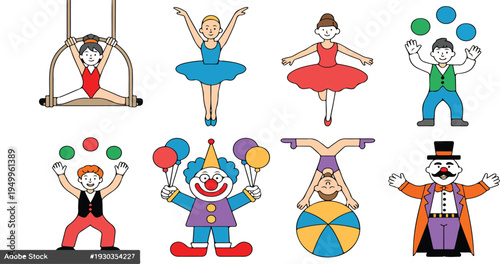 Children enjoying swings in a playful, colorful cartoon illustration depicting fun outdoor activity, playground joy, and happy childhood moments