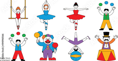 Children enjoying swings in a playful, colorful cartoon illustration depicting fun outdoor activity, playground joy, and happy childhood moments