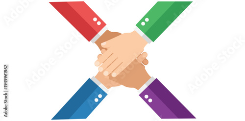 Teamwork Handshake Illustration