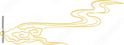 Chinese retro gold auspicious cloud decorative pattern