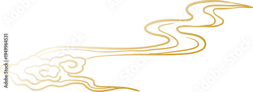 Chinese retro gold auspicious cloud decorative pattern