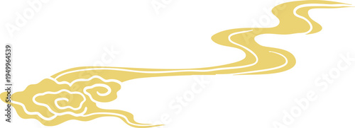 Chinese retro gold auspicious cloud decorative pattern