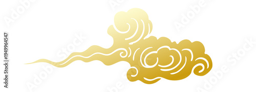 Chinese retro gold auspicious cloud decorative pattern