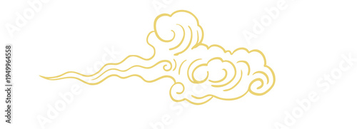Chinese retro gold auspicious cloud decorative pattern