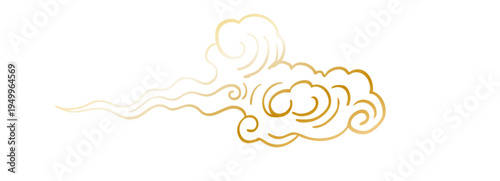 Chinese retro gold auspicious cloud decorative pattern