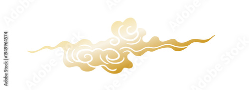 Chinese retro gold auspicious cloud decorative pattern