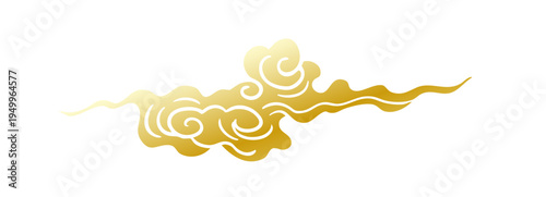 Chinese retro gold auspicious cloud decorative pattern