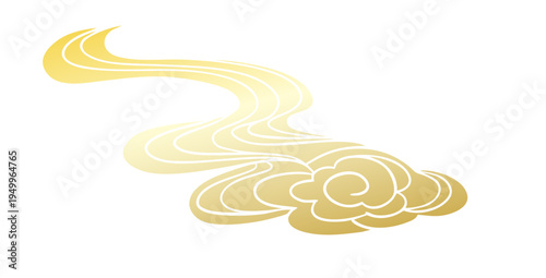 Chinese retro gold auspicious cloud decorative pattern