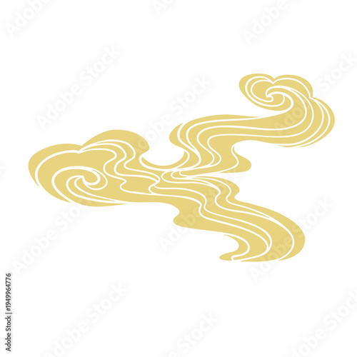 Chinese retro gold auspicious cloud decorative pattern