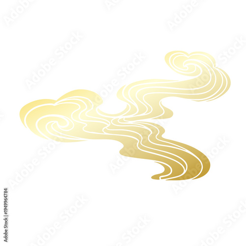 Chinese retro gold auspicious cloud decorative pattern