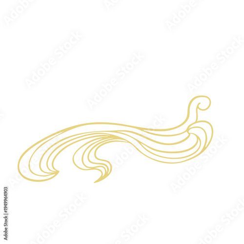 Chinese retro gold auspicious cloud decorative pattern