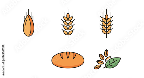 Organic Rye Line art vector dynamic creative abstract illustration