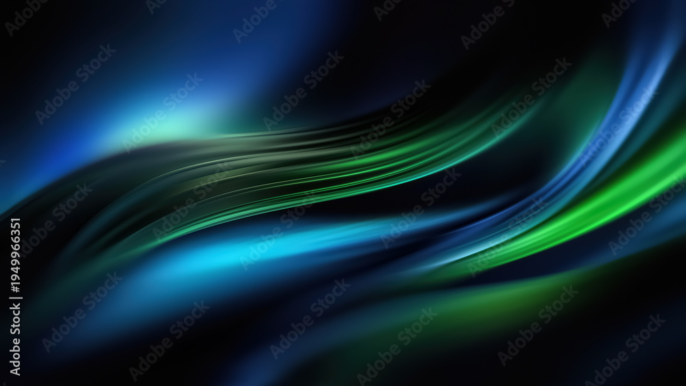 Fototapeta premium Colorful Waves Create Abstract Patterns on Dark Background