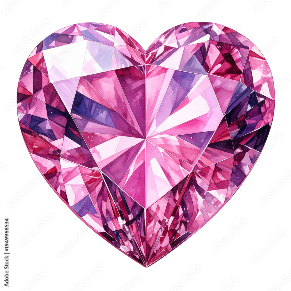 Fototapeta premium A set of colorful gemstones and round, mirror-like, reflective diamonds are set against a white background.