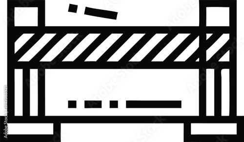 A safety construction barrier used for road closures and hazardous area warnings