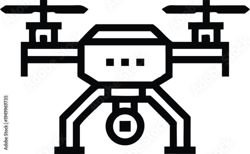 Advanced quadcopter drone with integrated camera system for professional aerial filming and mapping