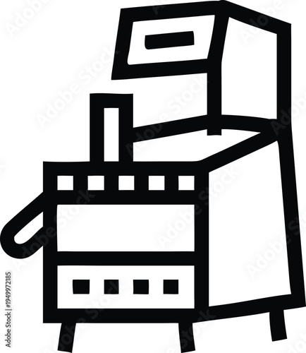 Classic Arcade Game Machine Offering Entertainment and Play in a Retro Gaming Center or Venue