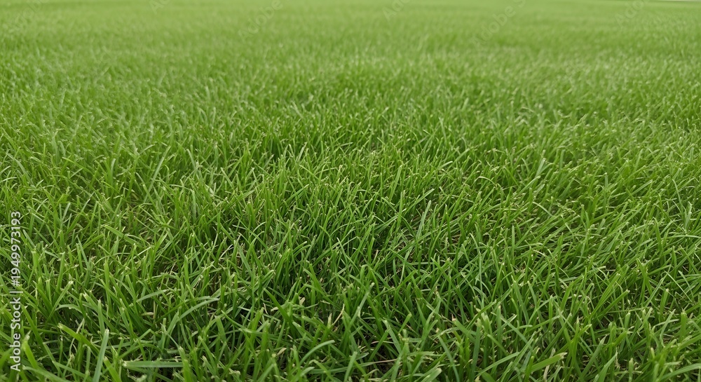 Obraz premium A vast field of green grass under a clear blue sky with a distant horizon