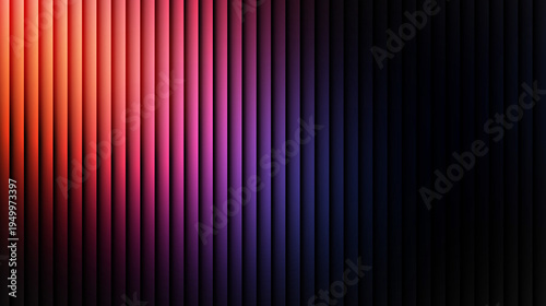 Vászonkép Abstract background featuring vertical ribbed panels displaying a vibrant gradie