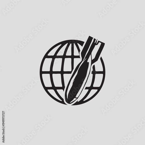 war world icon logo vector