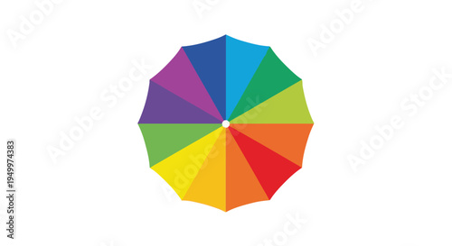 Colorful pie chart with multiple colors