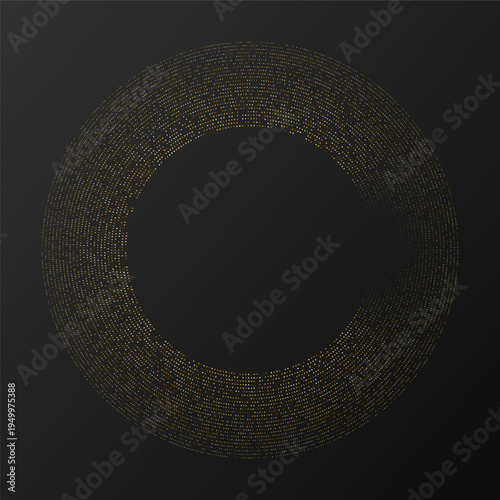 Abstract gold glowing halftone dotted background