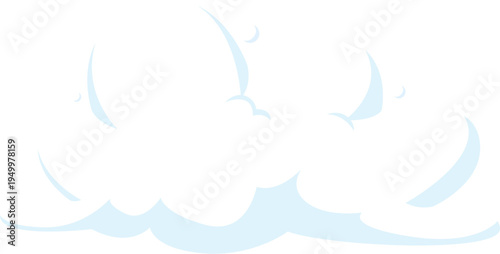 white blue cloud snow fluffy illustration